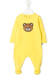 Moschino Kids комбинезон для новорожденного с вышивкой