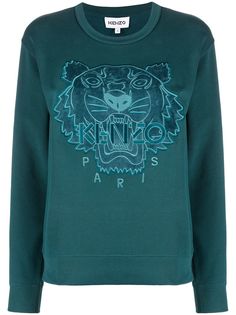 Kenzo толстовка с вышивкой Tiger