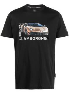 Lamborghini футболка с логотипом и принтом