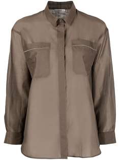 Peserico рубашка с накладными карманами