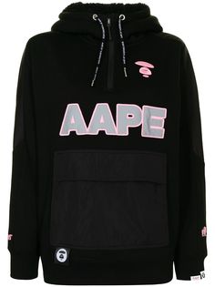 AAPE BY *A BATHING APE® худи на молнии с вышитым логотипом