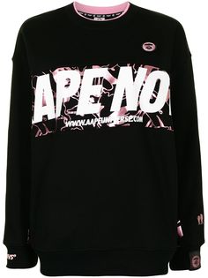 AAPE BY *A BATHING APE® толстовка с круглым вырезом и логотипом