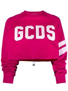 Gcds укороченный свитер с вышитым логотипом