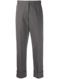 Thom Browne укороченные брюки с полосками RWB