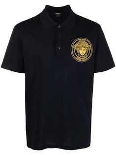Versace рубашка поло с вышивкой Medusa