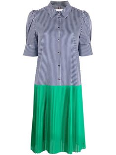 Tommy Hilfiger двухцветное плиссированное платье-рубашка