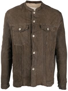 Giorgio Brato distressed-effect suede leather jacket