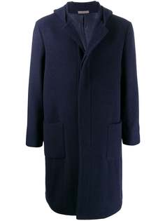 Corneliani пальто в стиле колор-блок с капюшоном