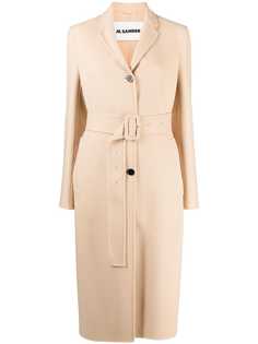 Jil Sander кашемировое пальто с поясом