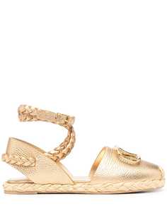 Valentino Garavani logo-plaque raffia-sole espadrilles