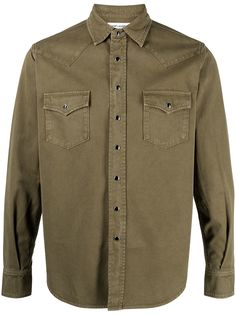 Saint Laurent stonewashed western shirt