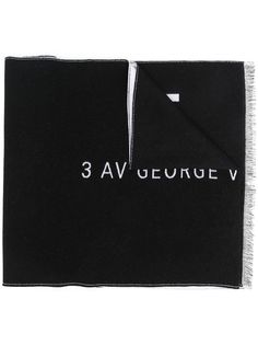 Givenchy embroidered-logo wool scarf