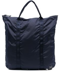 Porter-Yoshida & Co logo-patch zipped backpack