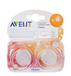 Пустышка Philips Avent Классика силикон, 6-18 мес