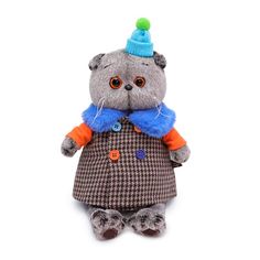 Мягкая игрушка Budi Basa Басик в комбинированном пальто 22 см