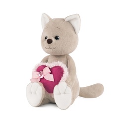 Мягкая игрушка Maxitoys Luxury Романтичный Котик с Розовым Сердечком 20 см