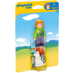 Конструктор Playmobil 1.2.3.: Женщина с кошкой