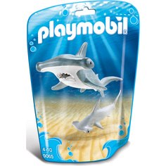 Конструктор Playmobil Аквариум: Молотоголовая акула с детенышем