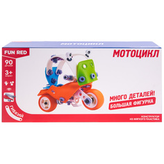 Конструктор гибкий &quot;Мотоцикл Fun Red&quot;, 90 деталей