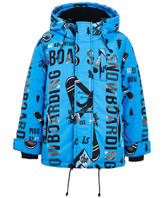 Голубая зимняя куртка с орнаментом Button Blue