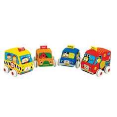 Машинки мягкие с инерционным механизмом KS Kids, набор 4 шт.