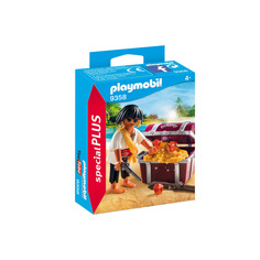 Конструктор Playmobil Экстра-набор: Пират с сундуком с сокровищами