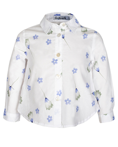 Белая блузка в мелкий цветочек Gulliver