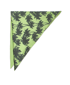 Зеленый платок с орнаментом Пальмы Button Blue