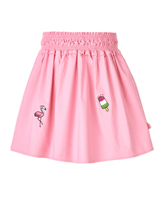 Розовая юбка с принтами Button Blue