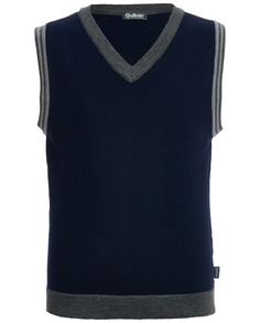 Вязаный синий жилет Gulliver