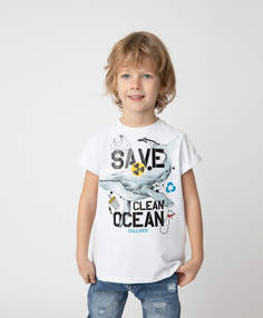 Футболка Save Clean Ocean для мальчика Gulliver