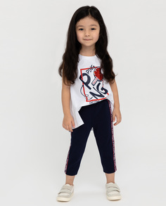 Синие легинсы с лампасами Gulliver