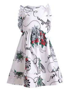 Белое платье с орнаментом Королевские ценности Gulliver