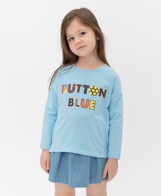 Синий лонгслив Button Blue