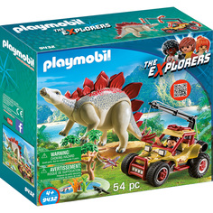 Конструктор Playmobil Динозавры: Исследовательский транспорт со стегозавром