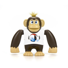 Робот Обезьяна Чимпи белая Ycoo