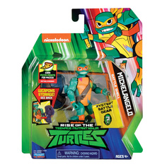 Фигурка Черепашки-ниндзя Микеланджело с боевым панцирем 12 см., серия ROTMNT