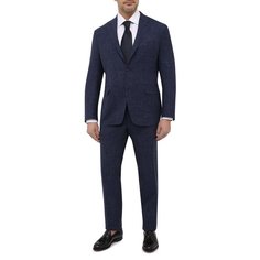 Костюм из шерсти и шелка Canali
