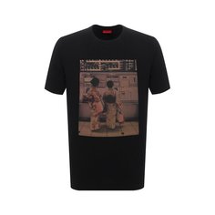 Хлопковая футболка HUGO