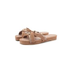 Кожаные шлепанцы Valentino Garavani Rockstud Torchon Valentino