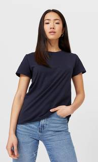 Stradivarius Базовая Футболка Женская Коллекция Морской Синий Xl