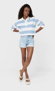 Stradivarius Поло В Полоску Женская Коллекция Белый Xs