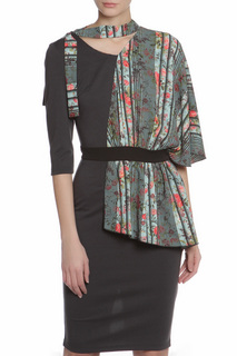 Платье женское Adzhedo 41405 серое 3XL