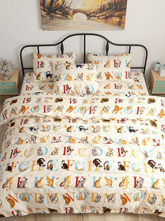 Пододеяльник Сказка "Алфавит" 2-спальный на молнии 175х215 см