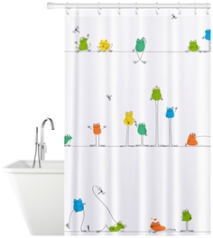 Штора для ванной Tatkraft Funny Frogs 180x180 см