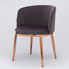 Стул Cooper серый велюр с золотыми ножками StoreForHome / S-604-GREY-GOLD