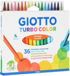 Набор фломастеров цветных Giotto Turbo Color 2.8 мм 36 цветов картонная коробка