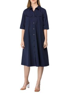 Платье-рубашка женское Helmidge 8479 синее 22