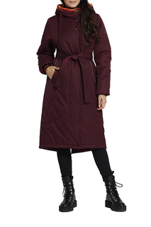 Пуховик-пальто женский D`imma 2112 красный 56-170