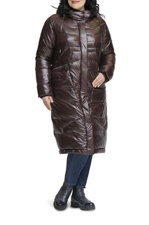 Пуховик-пальто женский D`imma 2012 фиолетовый 44-170